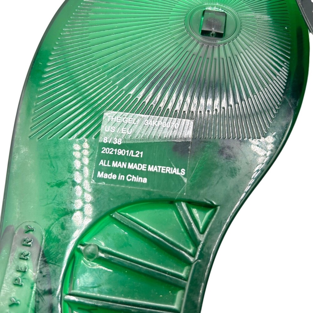 Katy Perry Women's Green The Geli Cactus Ankle Strap Flats Size 8 - Picture 9 of 9